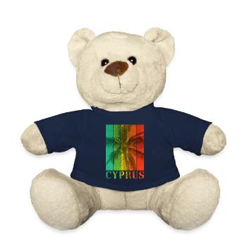 Cyprus Cyprus Summer Palm Trees Beach Sea Holidays - Teddy Bear - french navy - Front