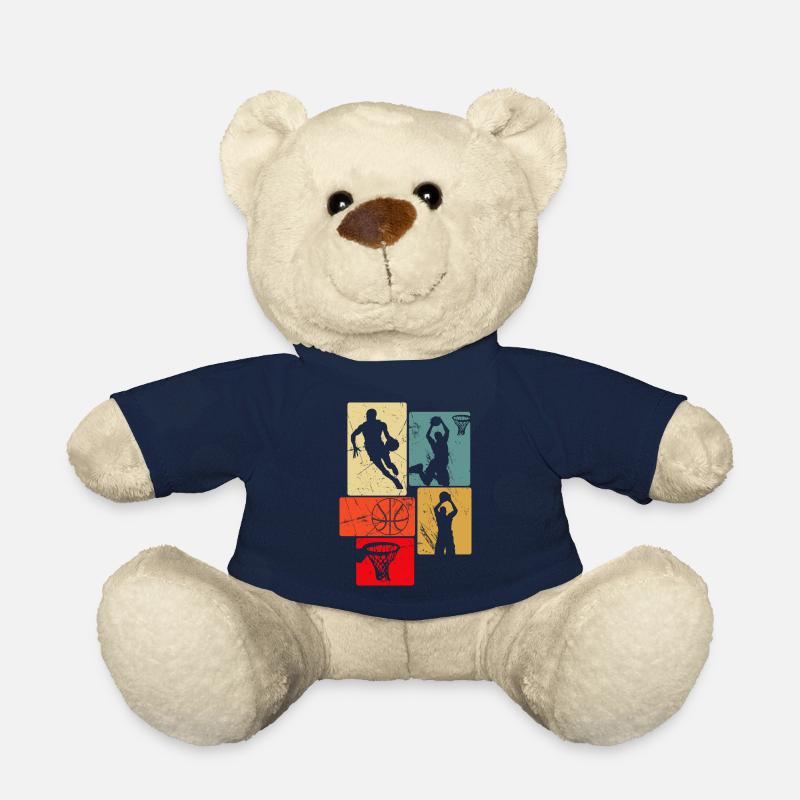 Basketball im Retro-Stil - Teddy - French Navy