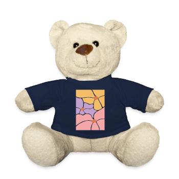 Boho Flora Flowers - Teddy Bear - french navy - Front