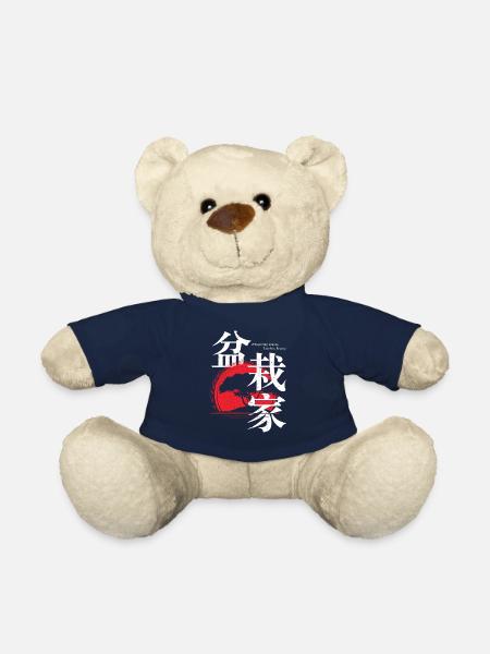 Bonsaï Style Japonais, Illustrations Art du Bonsaï - Nounours - bleu marine