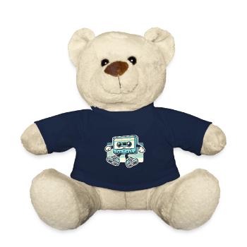 Retro Kassette Tape Cartoon Design - Teddy - French Navy - Vorne
