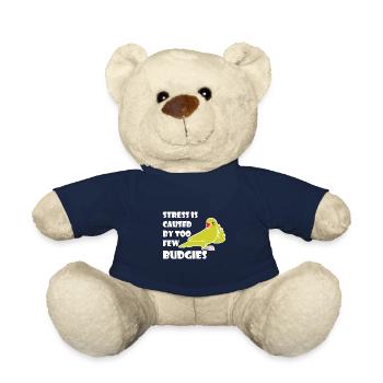 Budgerigar Birds | Pets Bird Gift Idea - Teddy Bear - french navy - Front