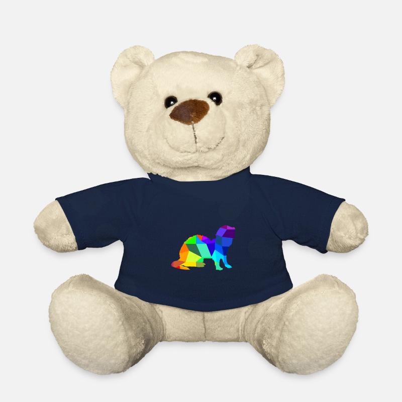 Furet arc-en-ciel animaux polygone - Nounours - bleu marine