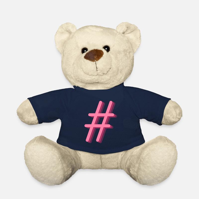Hashtag - Nounours - bleu marine