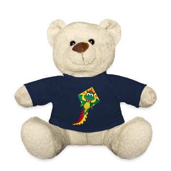 Cute Flying Kite - Teddy Bear - french navy - Front