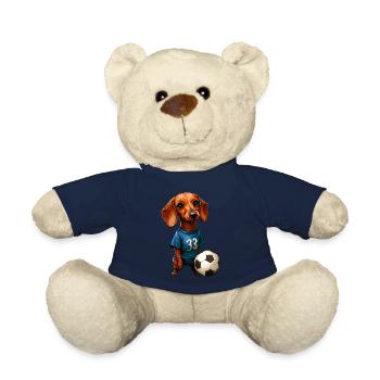 Fussball Dackel blau - Teddy - French Navy - Vorne
