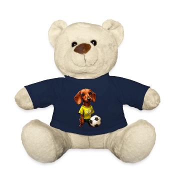 Football Dachshund - Teddy Bear - french navy - Front