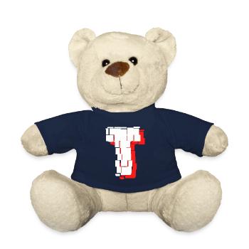 Carreaux blanc rouge t - Nounours - bleu marine - Devant