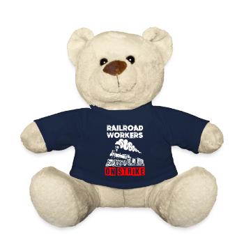 Railway Ladder, Railway Railfan - Teddy Bear - french navy - Front