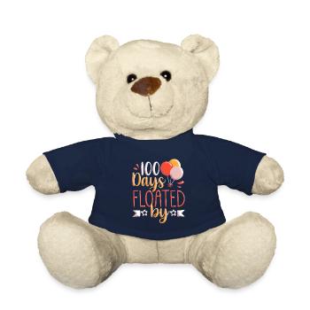 100 days school, 100 days smarter, school - Teddy Bear - french navy - Front