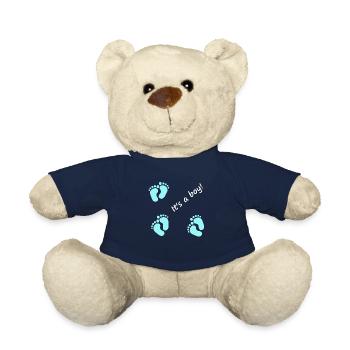 Baby Feet Grossesse C'est un garçon! - Nounours - bleu marine - Devant