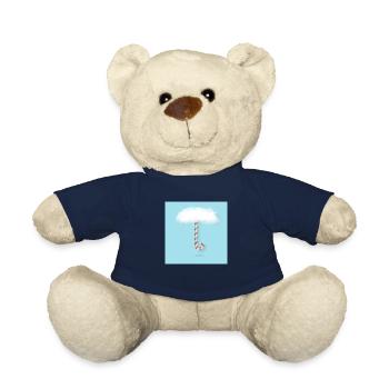 Candy Cane with Clouds - Teddy Bear - french navy - Front