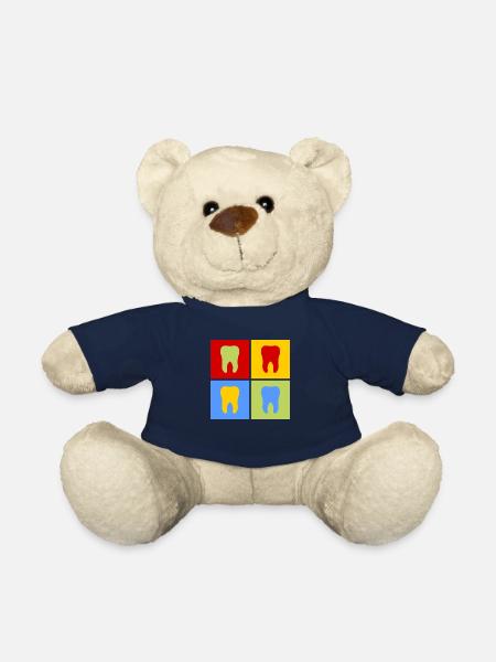 Dents Dents Dentiste Assistant dentaire Art pop - Nounours - bleu marine