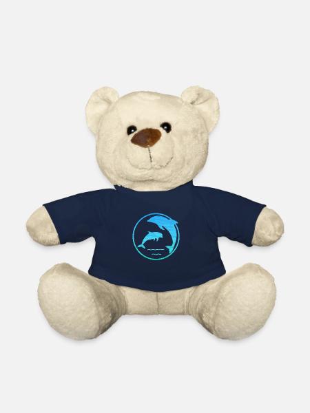 dauphins - Nounours - bleu marine