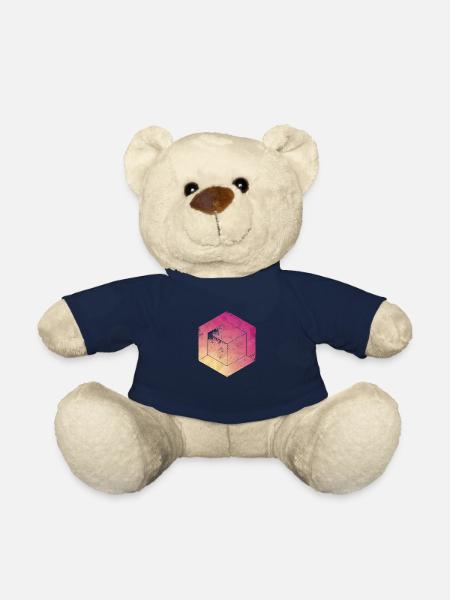 cubes - Nounours - bleu marine