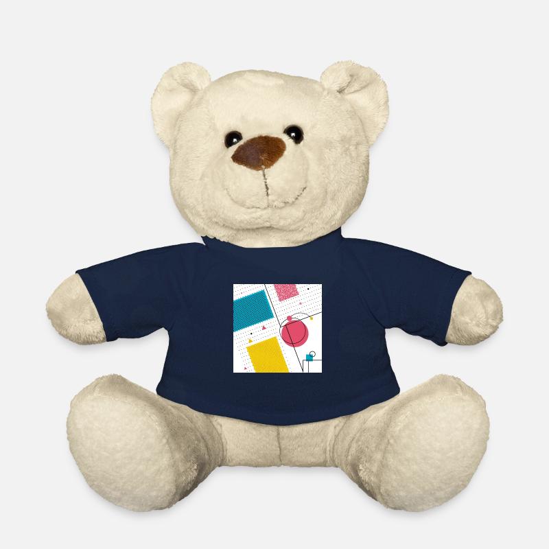 Colors shapes abstract - Teddy Bear - french navy