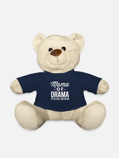 Mama of Drama Girl Mom Mothers Gift - Teddy Bear - french navy