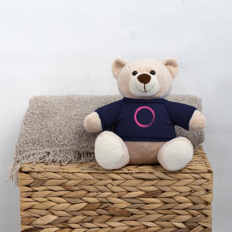 Customizable pink circle circular shape Teddy Bear