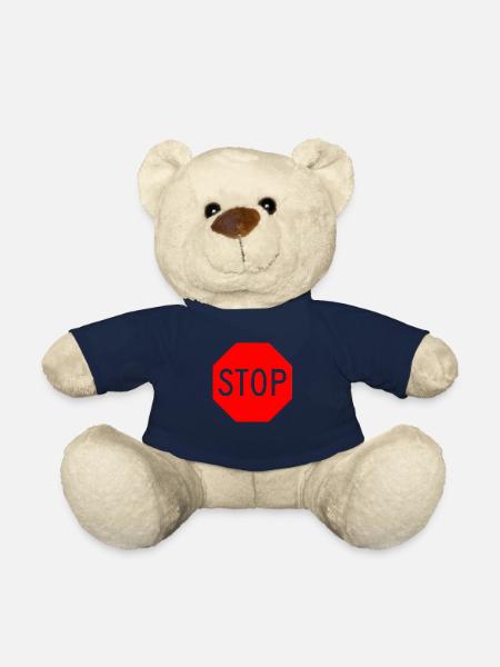 Panneau d'arrêt panneau d'arrêt - Nounours - bleu marine