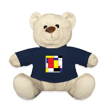 Mathe-Symbole Moderne Kunst Vintage-Geschenkidee - Teddy - French Navy - Vorne