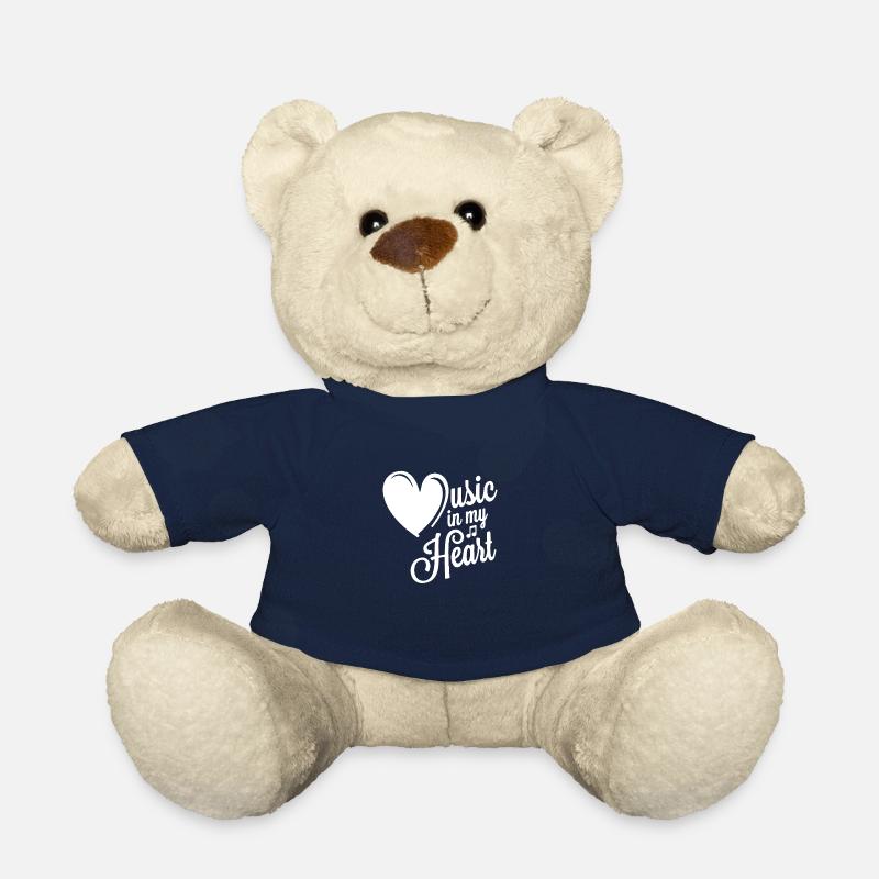 musique dans mon coeur - Nounours - bleu marine