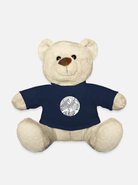 Perruches - Nounours - bleu marine