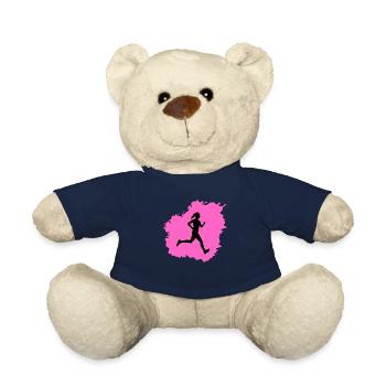 Jogging Running Jogger Jogging Marathon Gift - Teddy Bear - french navy - Front