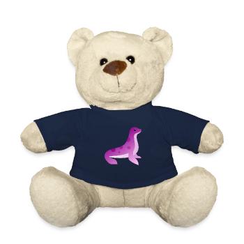 Rosa und lila Ombre Siegel - Teddy - French Navy - Vorne