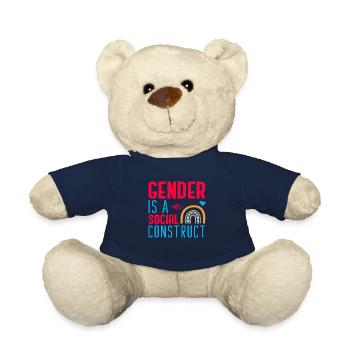 Gender is a Social Construct - Teddy Bear - french navy - Front