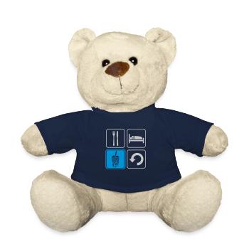 Boba Tea Repeat daily - Teddy Bear - french navy - Front