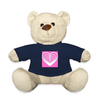Coeurs Mêlés Rose - Nounours - bleu marine - Devant
