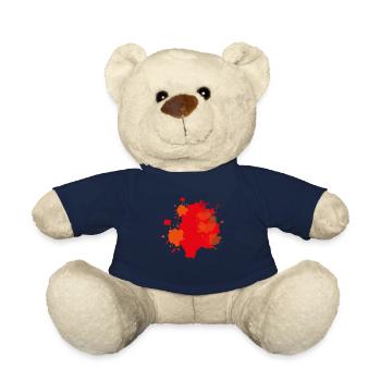 Splashes of orange - Teddy Bear - french navy - Front