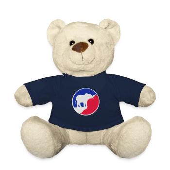 Elefant Silhouette Klippe Mond - Teddy - French Navy - Vorne