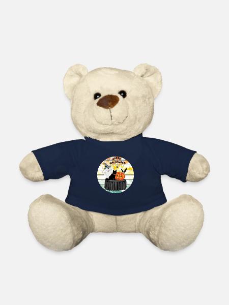 Fröhliches Halloween. Lustiges Design - Teddy - French Navy