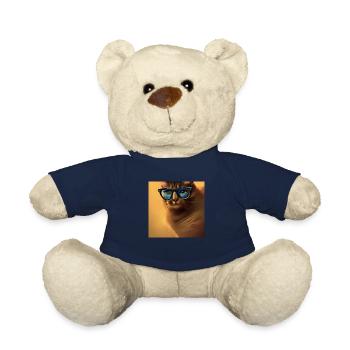 Katze mit Brille - Teddy - French Navy - Vorne