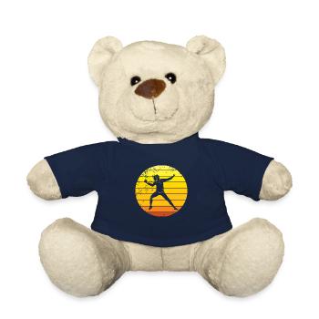 Escrime épée escrime rétro sunset fencer - Nounours - bleu marine - Devant