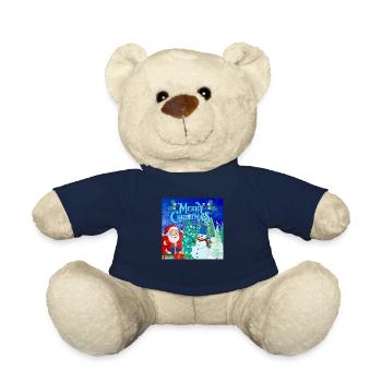 Frohe Feiertage. Frohes neues Jahr! - Teddy - French Navy - Vorne