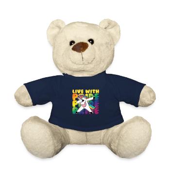 Live with Pride Einhorn Unicorn - Teddy - French Navy - Vorne