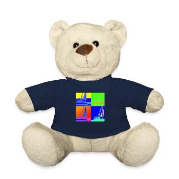 a picture in Warhol style with a sailing yacht - Teddy - French Navy - Vorne