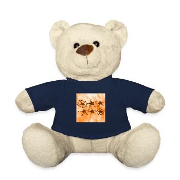 6 ÉTOILES ORANGE SOURIANT - Nounours - bleu marine - Devant