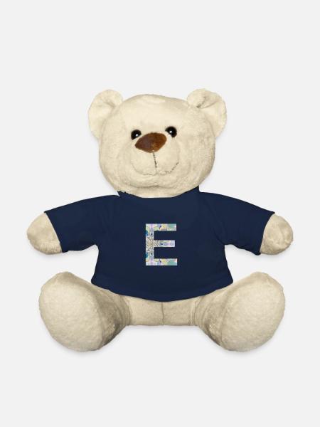 Buchstabe E im Mandala - Teddy - French Navy