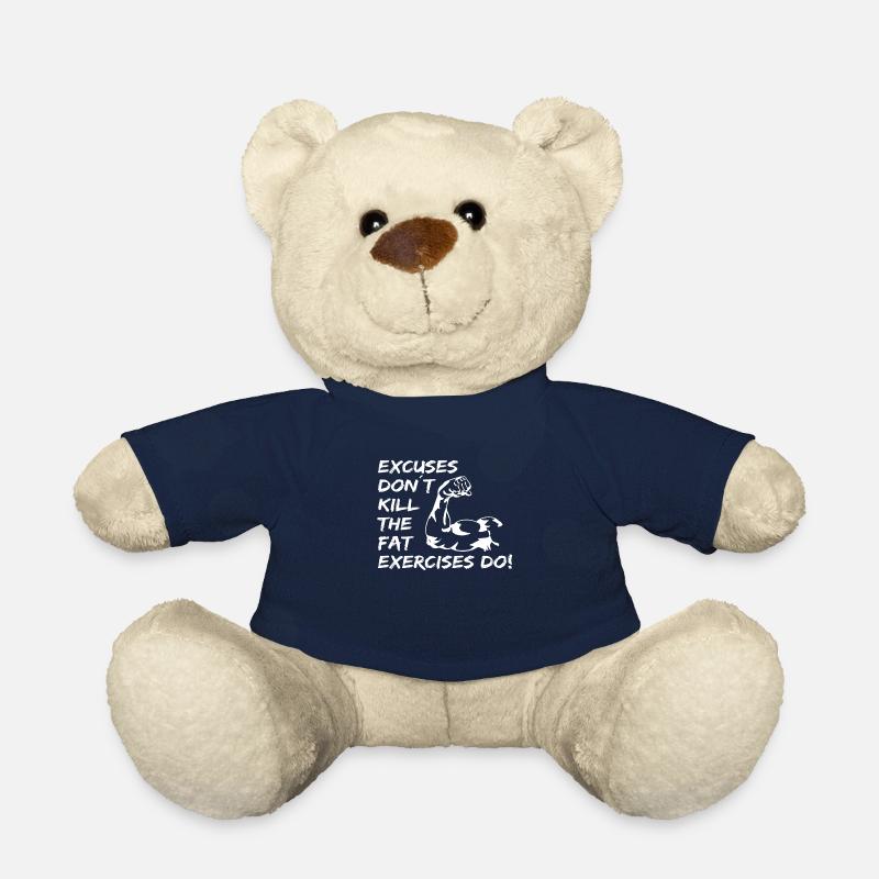 Saying for strength athletes bodybuilders - Teddy Bear - french navy