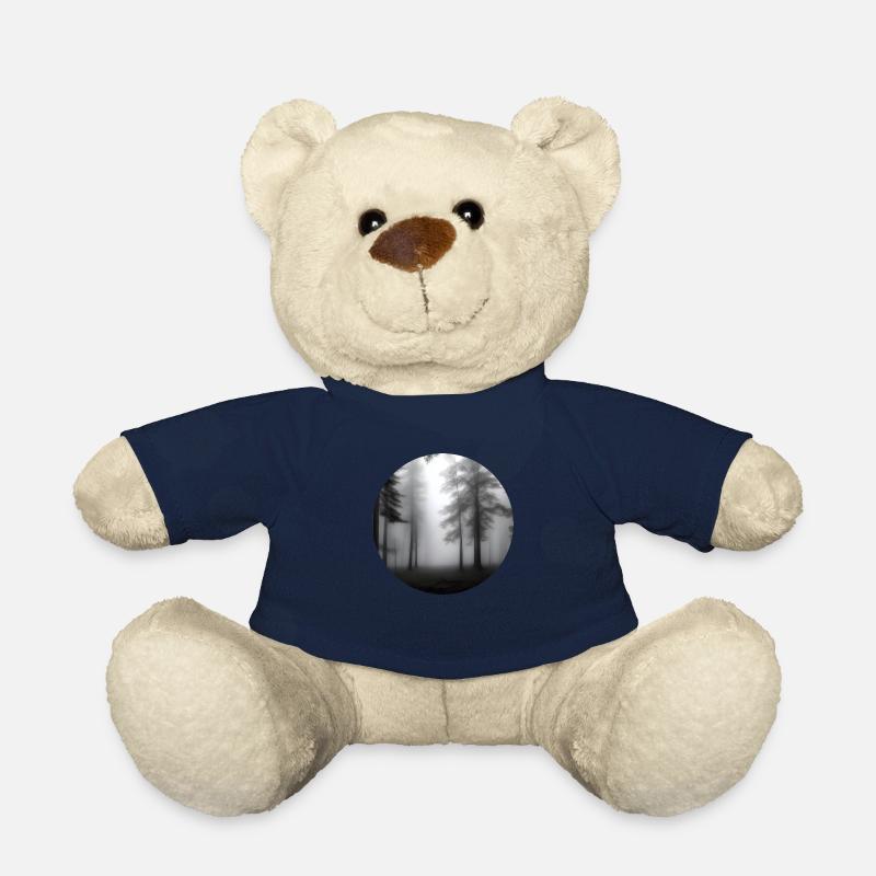 Black and white trees - Teddy Bear - french navy