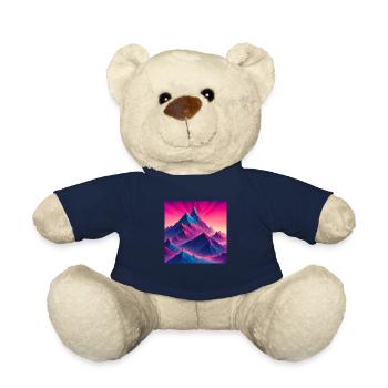Mountain peak at sunrise - Teddy Bear - french navy - Front