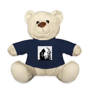 Silhouette Katze im Gras - Teddy - French Navy - Vorne