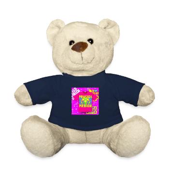T-shirt fluo - Nounours - bleu marine - Devant