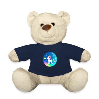 Unicorn Girl Mythical Animal Unicorns Unicorn - Teddy Bear - french navy - Front