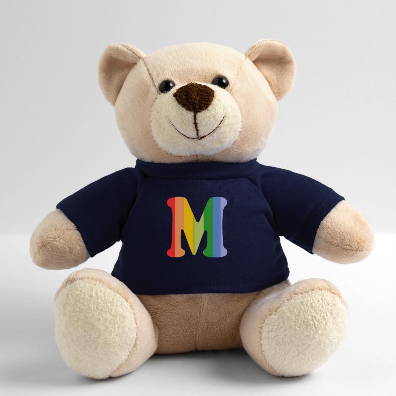 Buchstabe M Regenbogen Teddy