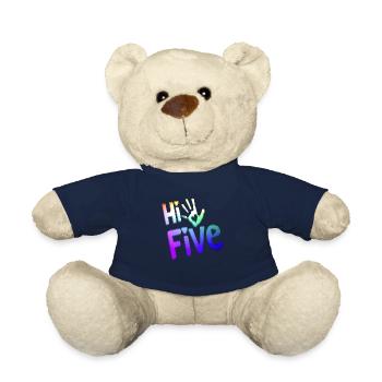 High Five Style Cool Hand Joke Saying Hit Trend - Teddy Bear - french navy - Front