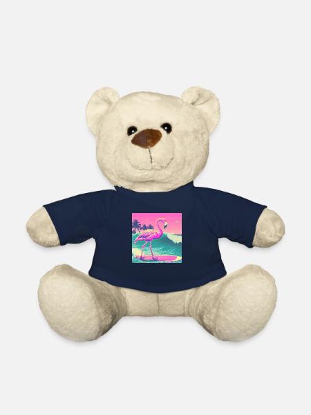 Surfing Flamingo Miami - Teddy Bear - french navy